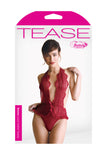 Emma Lace Halter Teddy Red  Fantasy Lingerie- Vixen Erotic Boutique