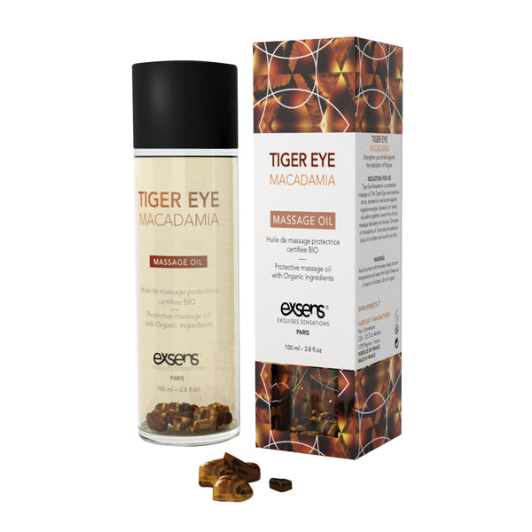 Tiger Eye Macadamia Protective Massage Oil  Exsens- Vixen Erotic Boutique