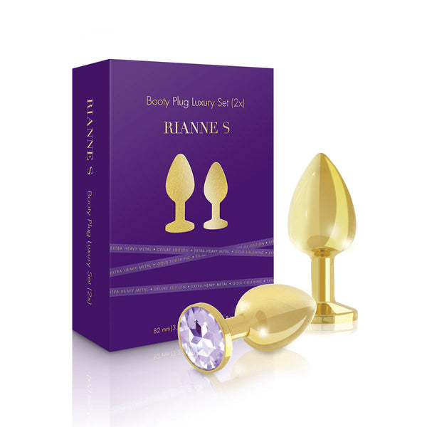 Rianne S Booty Plug Set 2-pack Gold  Rianne S- Vixen Erotic Boutique